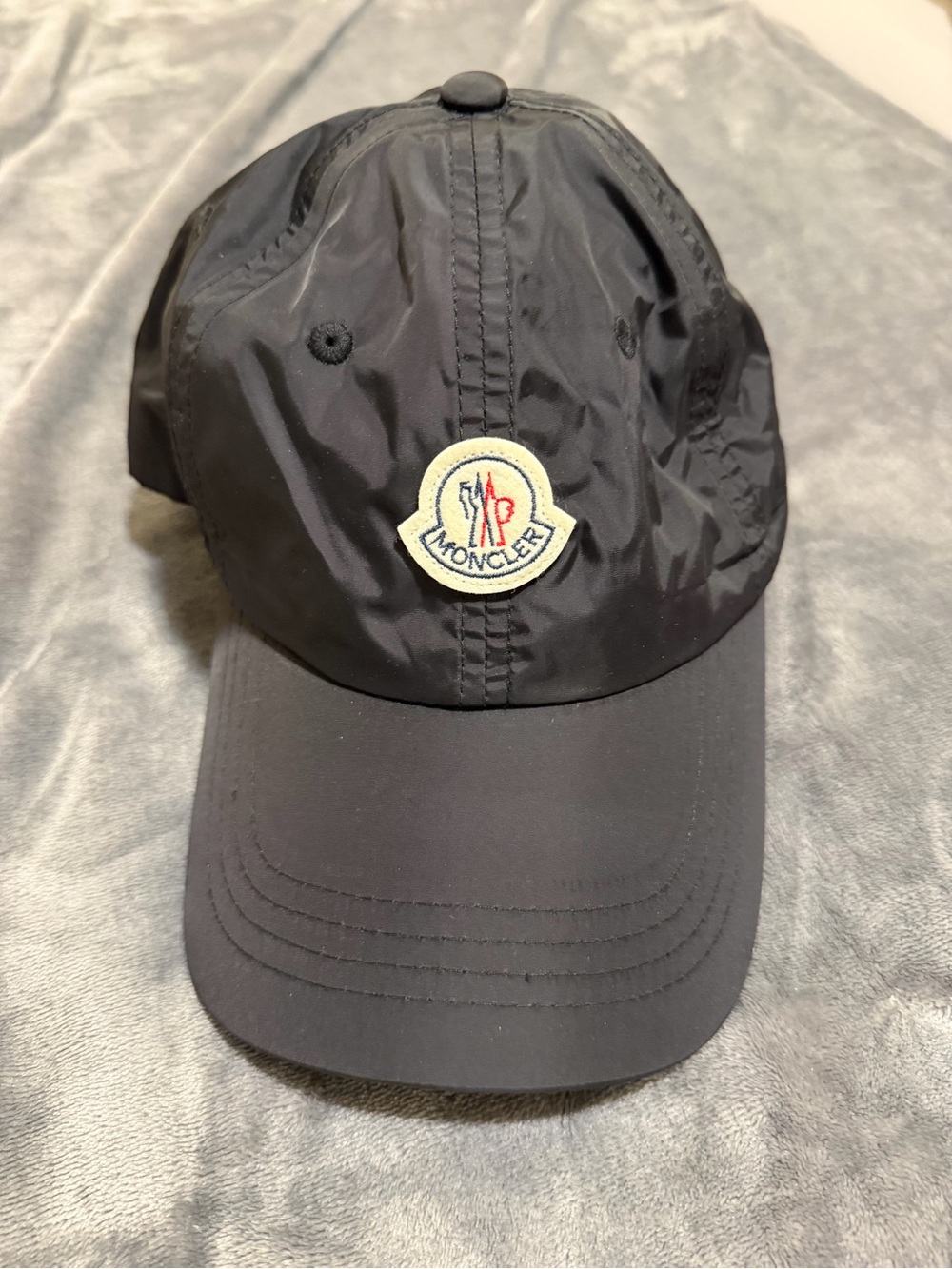 Black Logo Thin Nylon Baseball Cap